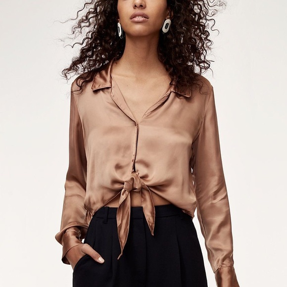Wilfred Tops - Wilfred Tie-Front Blouse